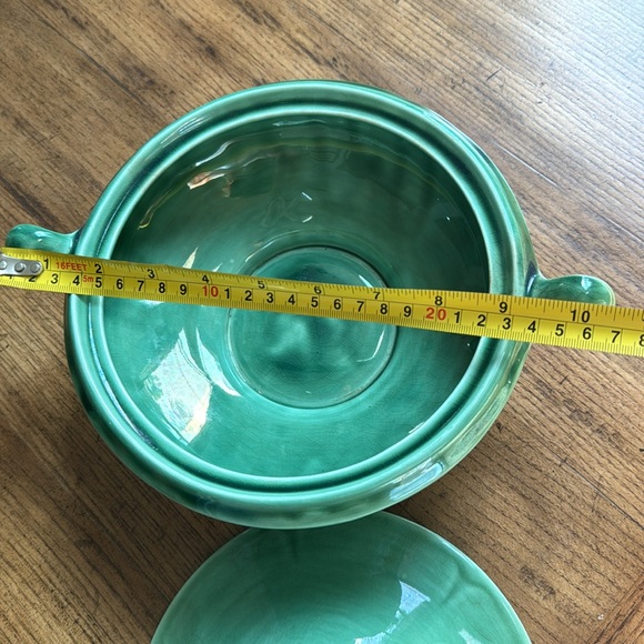 1930’s Petal Green MOUNT CLEMENS large dinner serving wear | rare - Picture 9 of 13